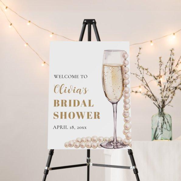 Pearls and Prosecco  Welcome Sign