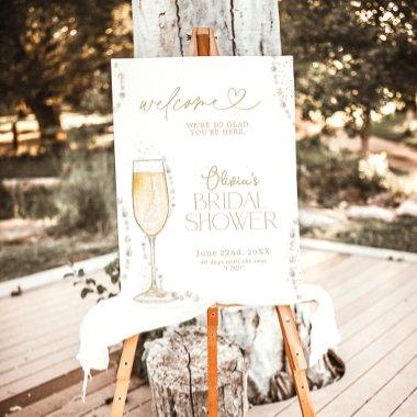 Pearls and Prosecco  Welcome Sign