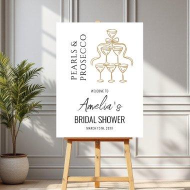 Pearls and Prosecco  Welcome Sign