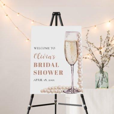 Pearls and Prosecco  Welcome Sign