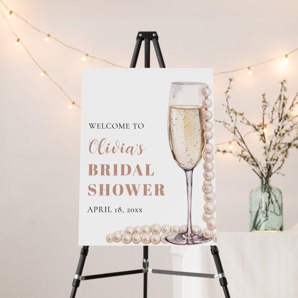 Pearls and Prosecco  Welcome Sign