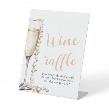 Pearls and Prosecco  Wine Raffle Game Pedestal Sign