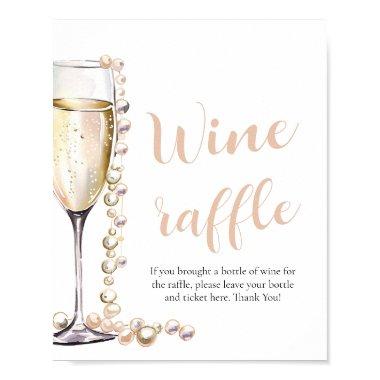 Pearls and Prosecco  Wine Raffle Game Poster