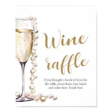 Pearls and Prosecco  Wine Raffle Game Poster