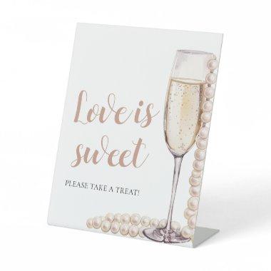 Pearls and Prosecco Champagne Love is Sweet Sign