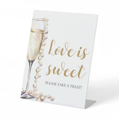 Pearls and Prosecco Champagne Love is Sweet Sign