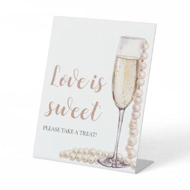 Pearls and Prosecco Champagne Love is Sweet Sign