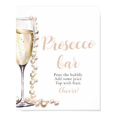 Pearls and Prosecco Champagne Prosecco Bar Sign