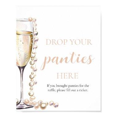 Pearls and Prosecco Drop Your Panties Game Sign
