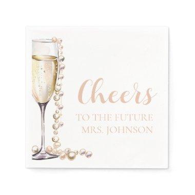 Pearls and Prosecco Future Mrs Bridal Shower Napkins