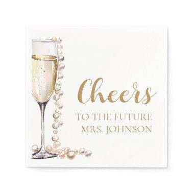 Pearls and Prosecco Future Mrs Bridal Shower Napkins