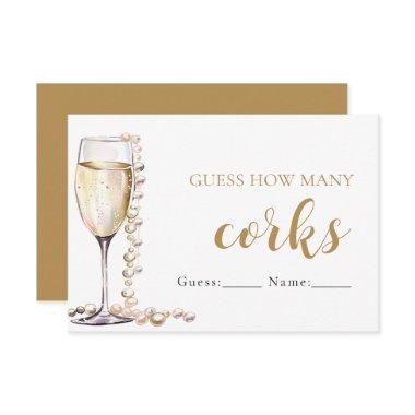 Pearls and Prosecco Guess How Many Corks Game Enclosure Invitations