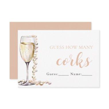 Pearls and Prosecco Guess How Many Corks Game Enclosure Invitations