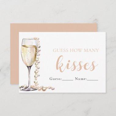 Pearls and Prosecco Guess How Many Kisses Game Enclosure Invitations