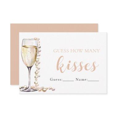 Pearls and Prosecco Guess How Many Kisses Game Enclosure Invitations