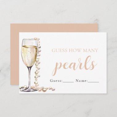 Pearls and Prosecco Guess How Many Pearls Game Enclosure Invitations