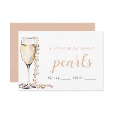 Pearls and Prosecco Guess How Many Pearls Game Invitations