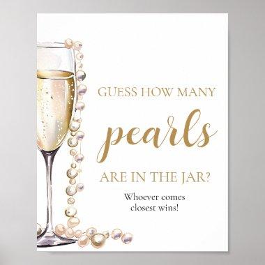 Pearls and Prosecco Guess How Many Pearls Game Poster