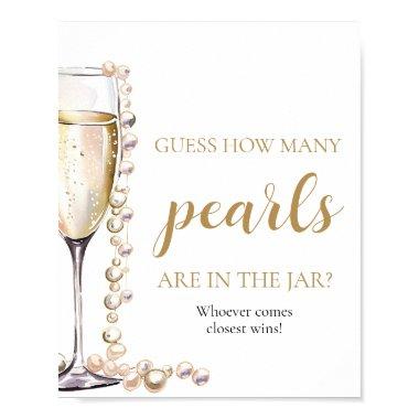 Pearls and Prosecco Guess How Many Pearls Game Poster