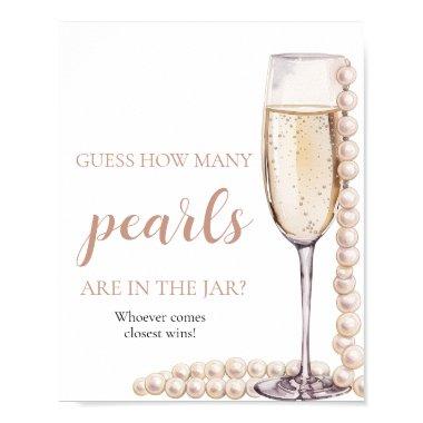 Pearls and Prosecco Guess How Many Pearls Game Poster