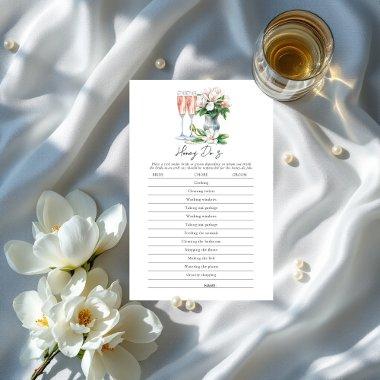 Pearls and Prosecco Honey Do’s  Game