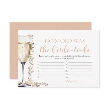 Pearls and Prosecco How Old Was the Bride Game Enclosure