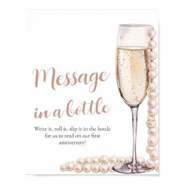 Pearls and Prosecco Message In A Bottle Sign Game