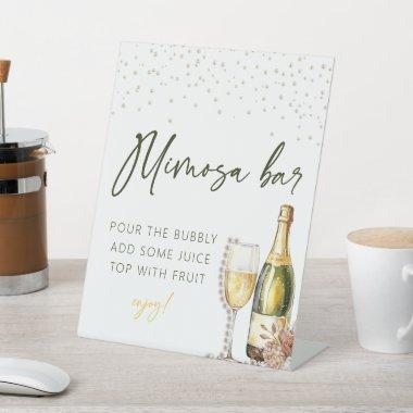 Pearls and Prosecco Mimosa Bar  Pedestal Sign