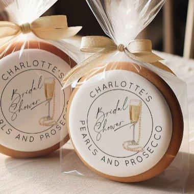 Pearls and Prosecco Modern script  Sugar Cookie