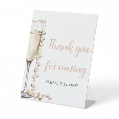 Pearls and Prosecco Thank you for coming Sign