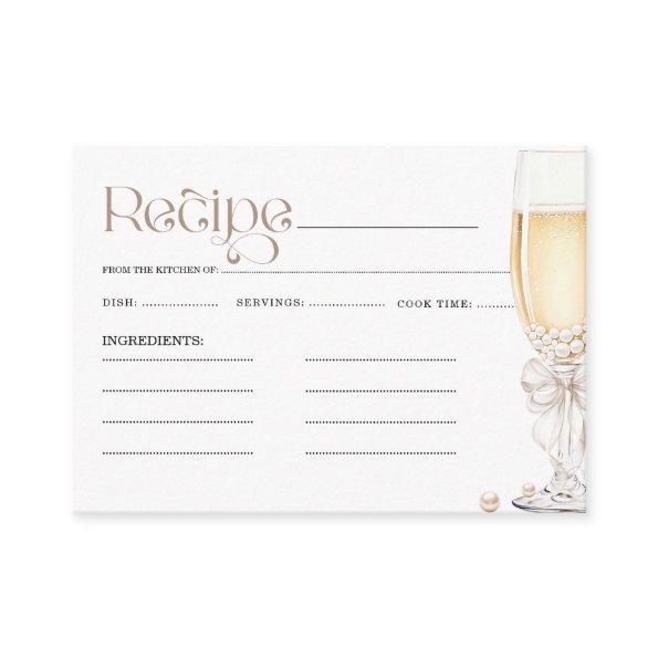 Pearls and Prosecco Themed  Recipe Enclosure
