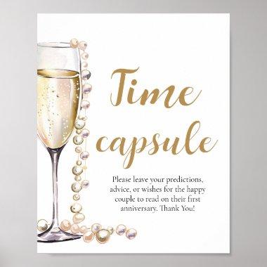 Pearls and Prosecco Time Capsule Bridal Shower Poster