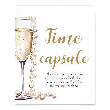 Pearls and Prosecco Time Capsule Bridal Shower Poster