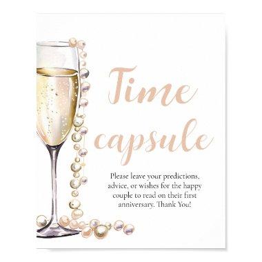 Pearls and Prosecco Time Capsule Bridal Shower Poster