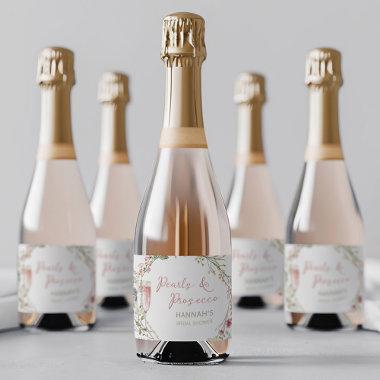 Pearls and Prosecco Wedding  Sparkling Wine Label