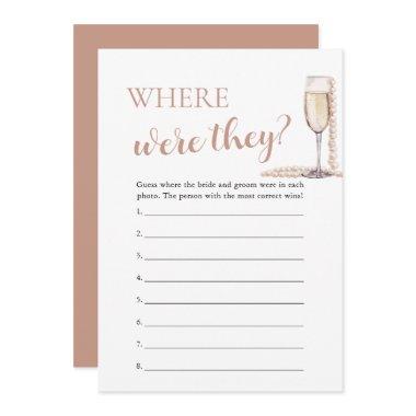 Pearls and Prosecco Where Were They Couple Game