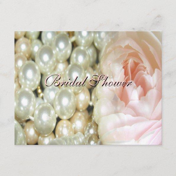 Pearls and Roses Bridal Shower Invitations