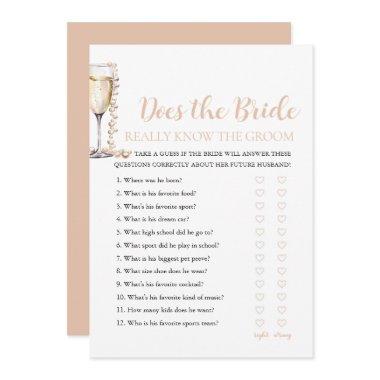 Pearls Does The Bride Really Know The Groom Game Invitations