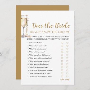 Pearls Does The Bride Really Know The Groom Game Invitations