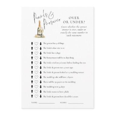 Pearls Over or Under  Game