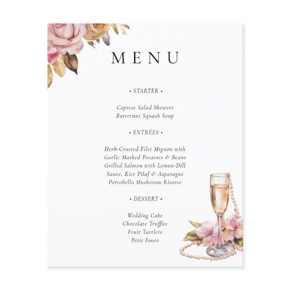 Pearls Petals & Prosecco Floral  Menu