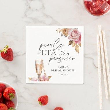Pearls Petals & Prosecco Floral  Napkins