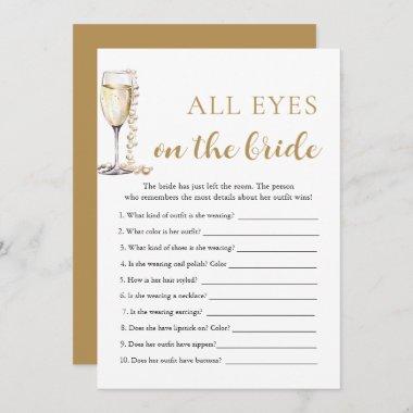 Pearls & Prosecco All Eyes On The Bride Game Invitations