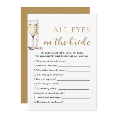 Pearls & Prosecco All Eyes On The Bride Game Invitations