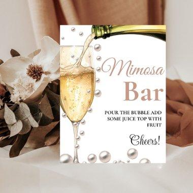 Pearls & Prosecco Bachelorette Mimosa Bar Sign