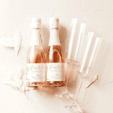 Pearls & Prosecco , Bridal Brunch Sparkling Wine Label