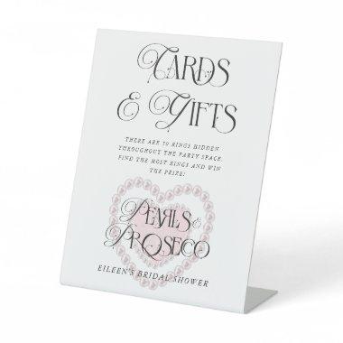 Pearls Prosecco  & Gifts Custom Pedestal Sign