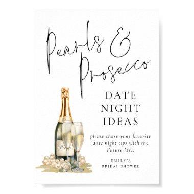 Pearls Prosecco  Date Night Ideas Poster