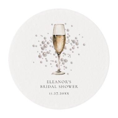 Pearls & Prosecco  Favor Edible Frosting Rounds