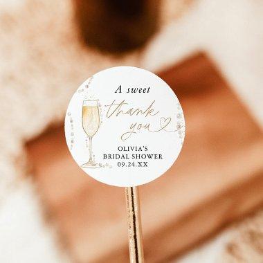 Pearls & Prosecco  Favor Sticker